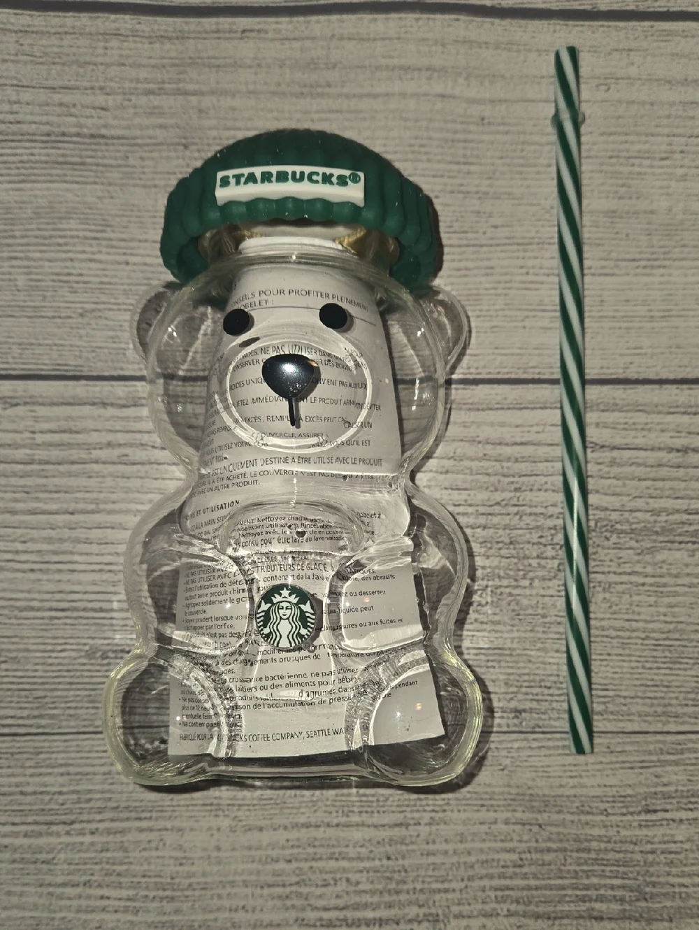 Starbucks 2025 Bearista Bear Glass Cold Cup Limited Edition NWT